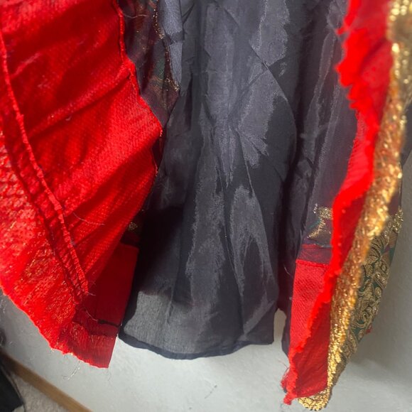 Anarkali Dress S/M Gold Embroidery Beaded‎ Party Gown Indian Cosplay Dance - Picture 8 of 16